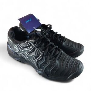 Asics Gel-Resolution 7  Women's Tennis Shoes 1042A092 Size 8.5 Brand New Black